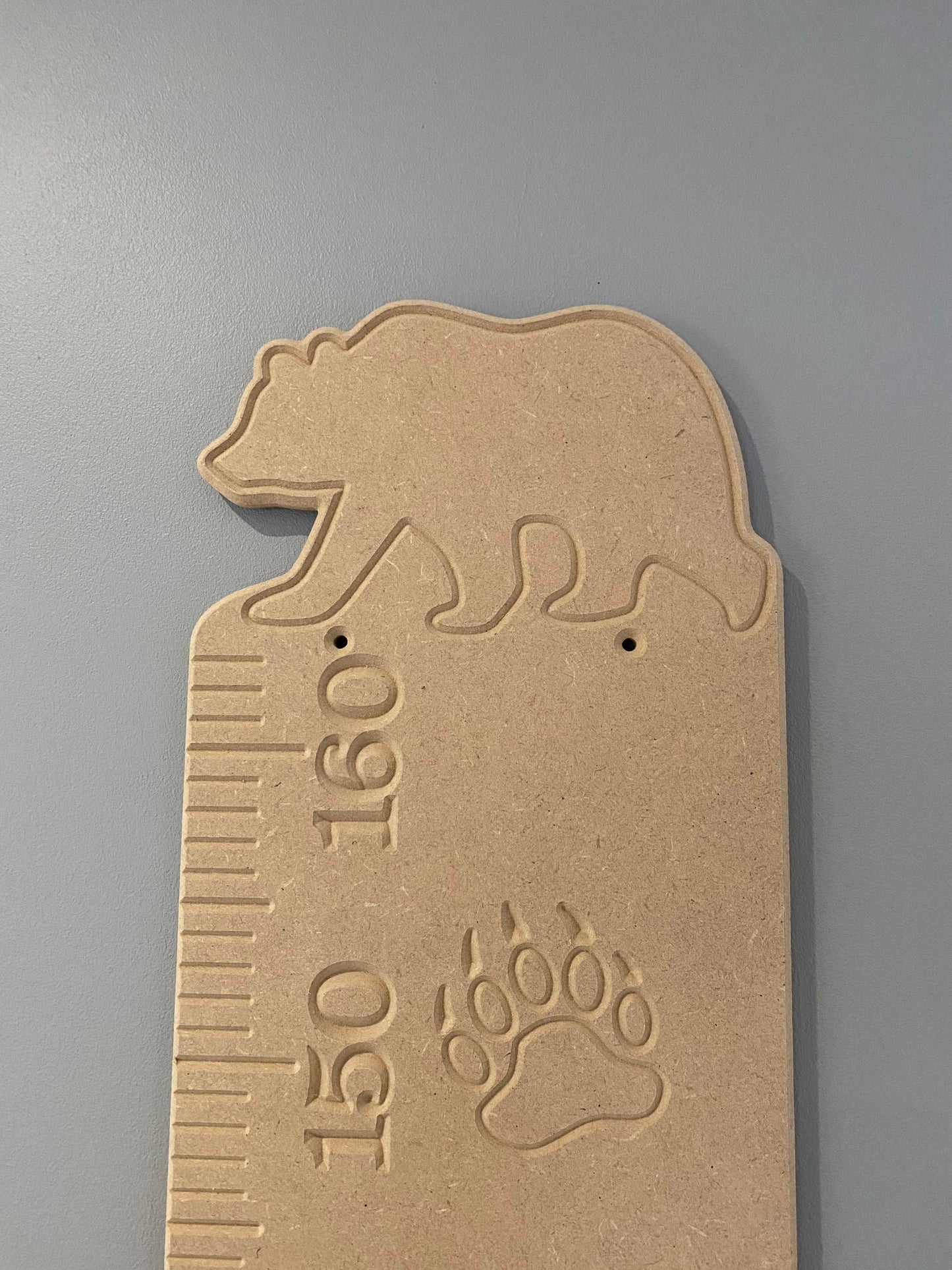Bear height chart, wooden growth chart, MDF height chart, watch me grow height chart, Scandi bedroom decor, Scandi bedroom, height chart
