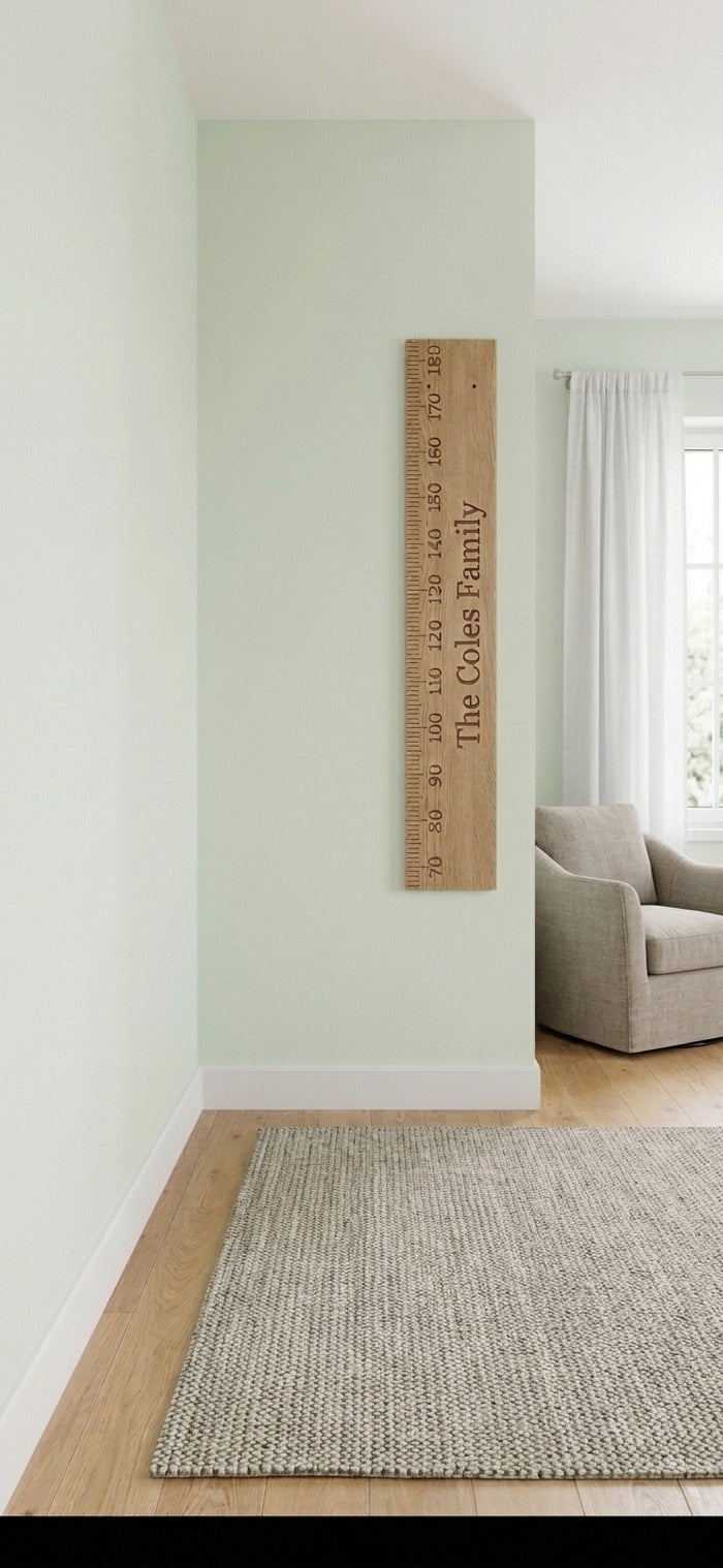 Oak Faced Height Chart