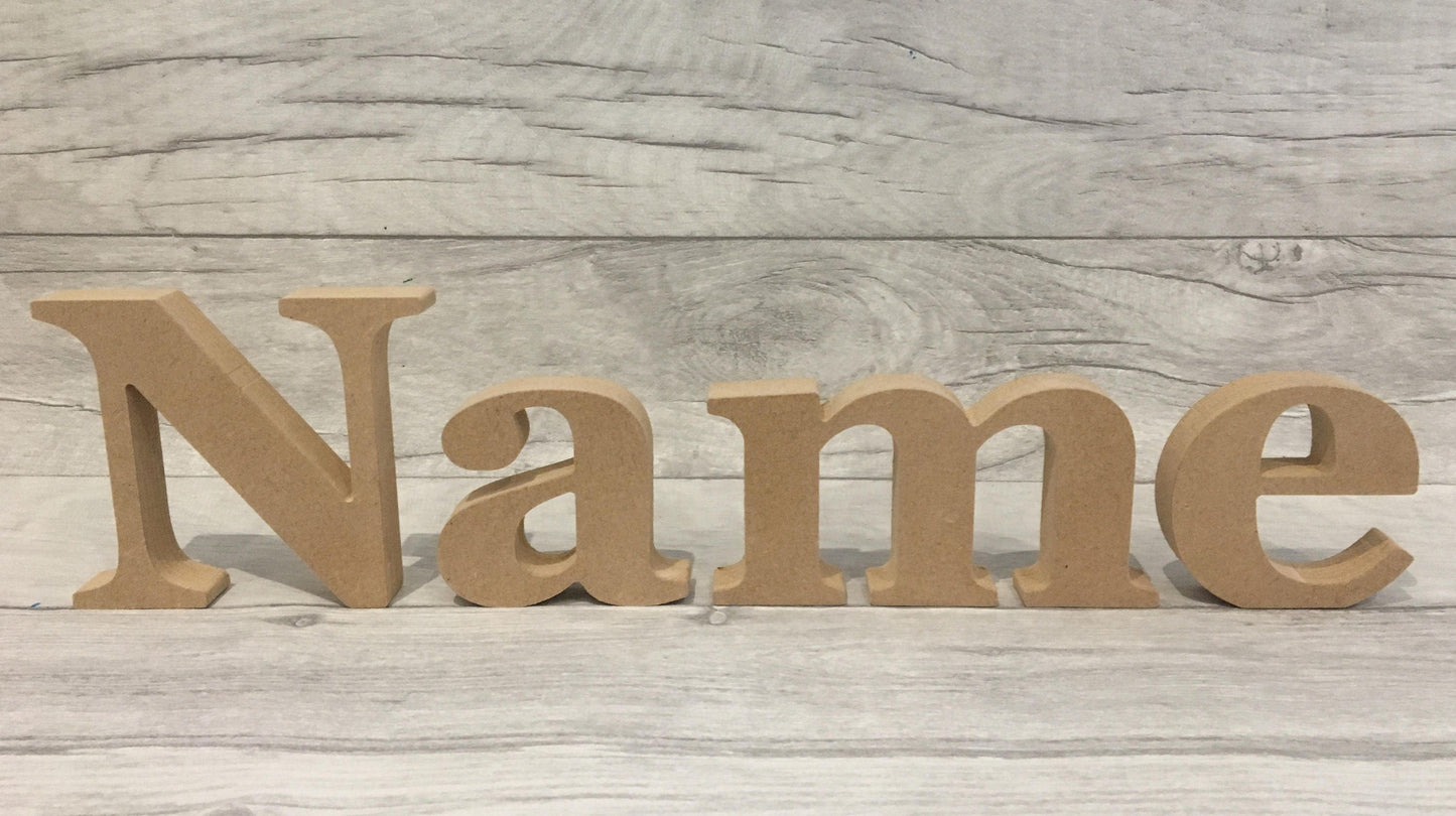 Free standing MDF Letters - Personalised MDF name