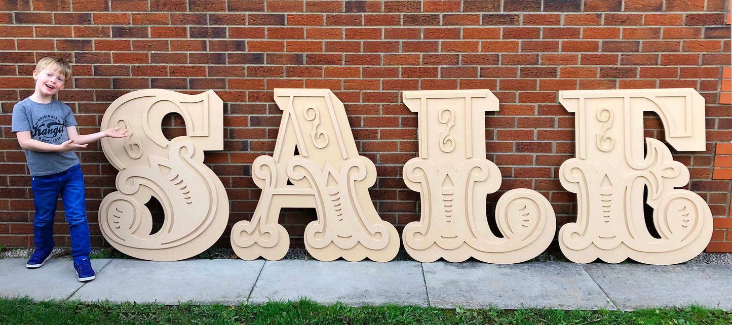 Giant wooden circus letters - MDF letters