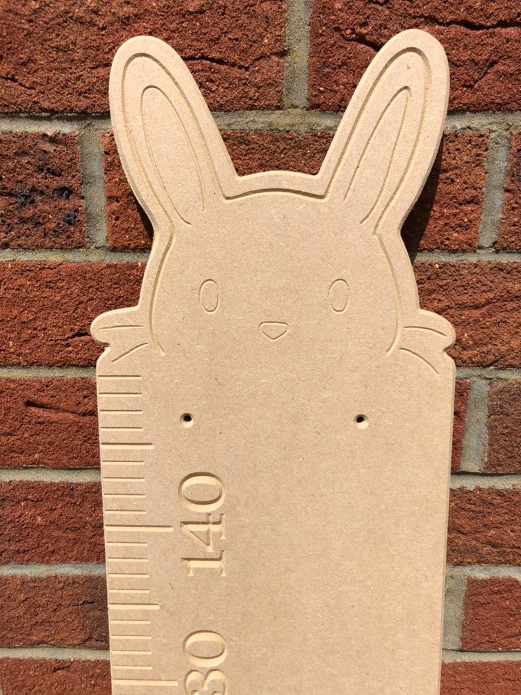 Bunny height chart, wooden growth chart, MDF height chart, watch me grow height chart, woodland bedroom decor, woodland bedroom, rabbit deco