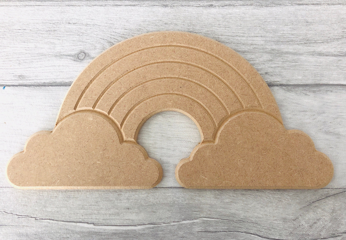 MDF rainbow and cloud, blank craft shapes