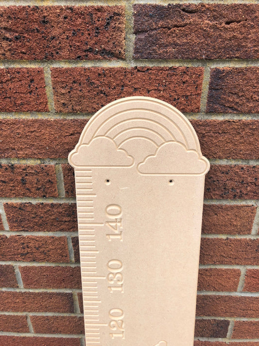 Rainbow height chart, wooden growth chart, MDF height chart, watch me grow height chart, rainbow bedroom decor, rainbow theme