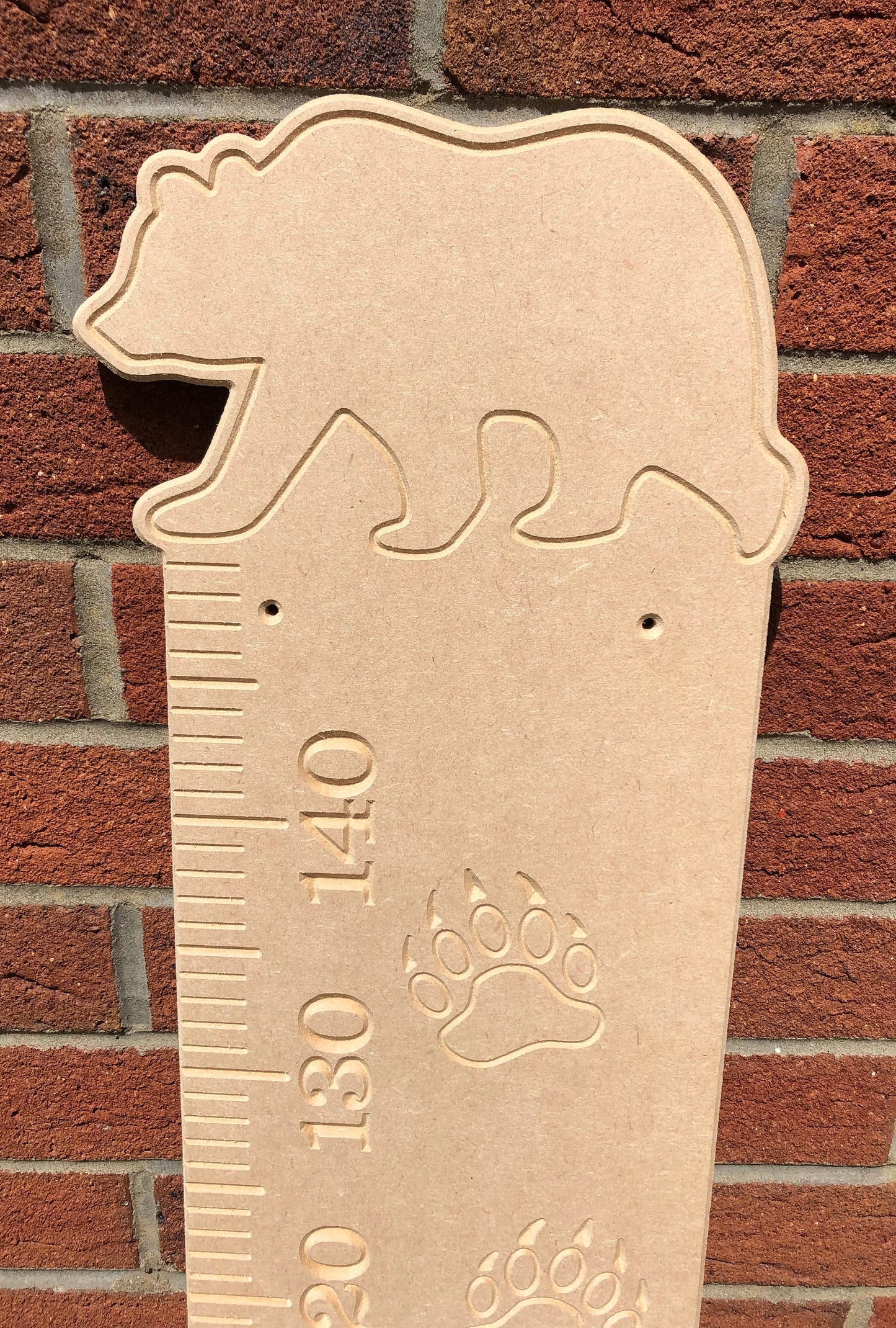 Bear height chart, wooden growth chart, MDF height chart, watch me grow height chart, Scandi bedroom decor, Scandi bedroom, height chart
