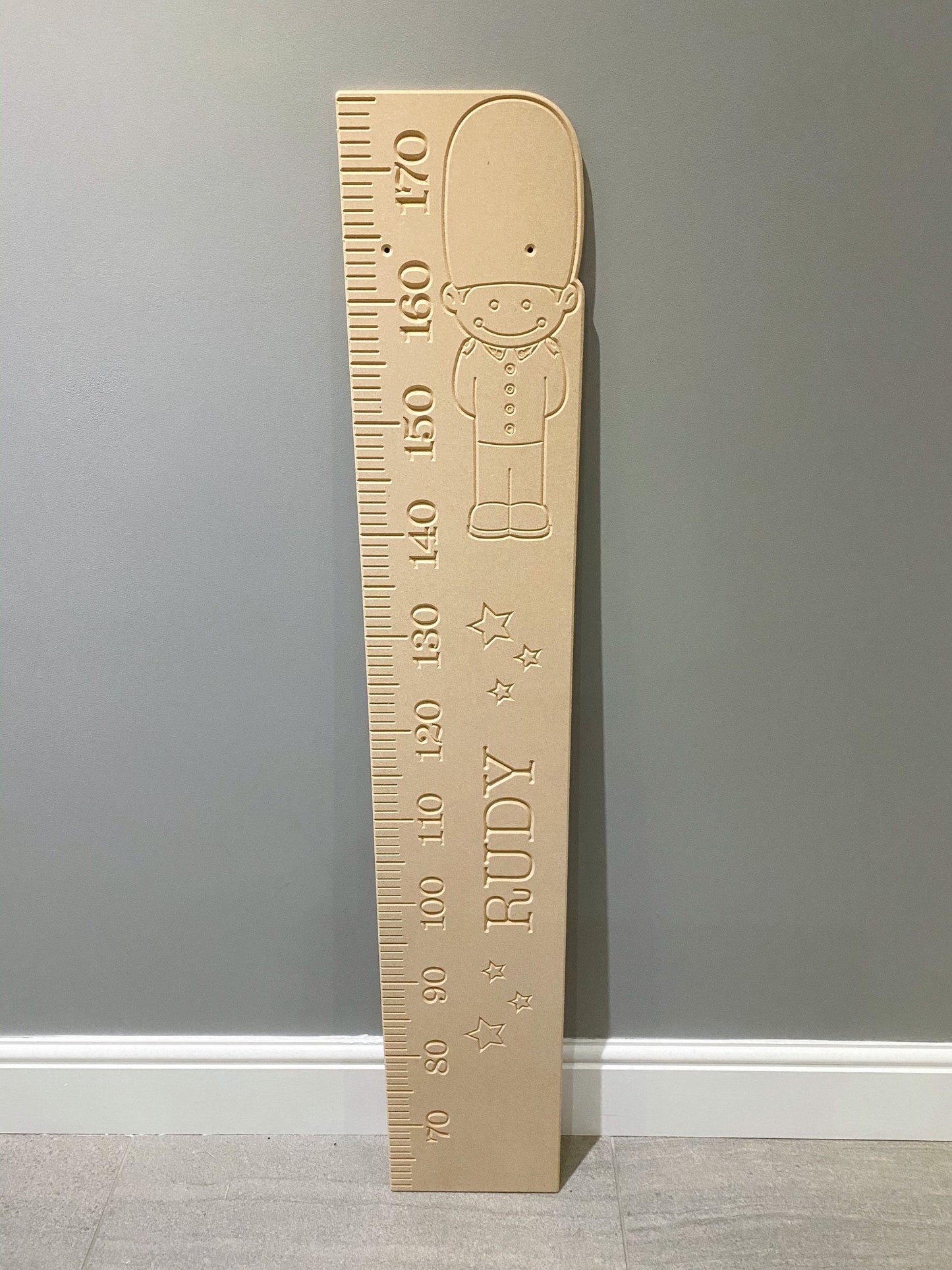 London Guard, height chart, wooden growth chart, MDF height chart, watch me grow height chart, soldier bedroom decor, soldier theme, London