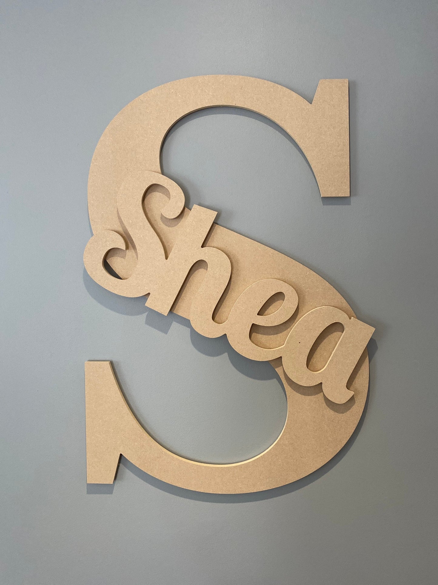 Extra large personalised letter and name, MDF blank names, Large name signs, Wall name signs, giant letters and names - STYLE TWO