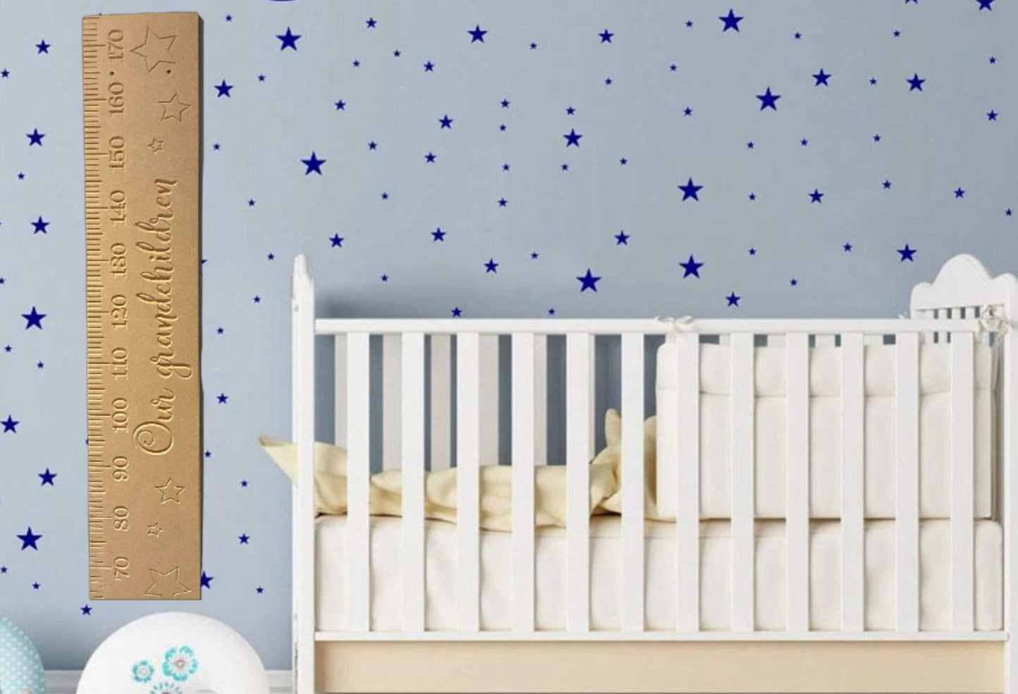 Star height chart, wooden growth chart, MDF height chart, watch me grow height chart, star bedroom decor