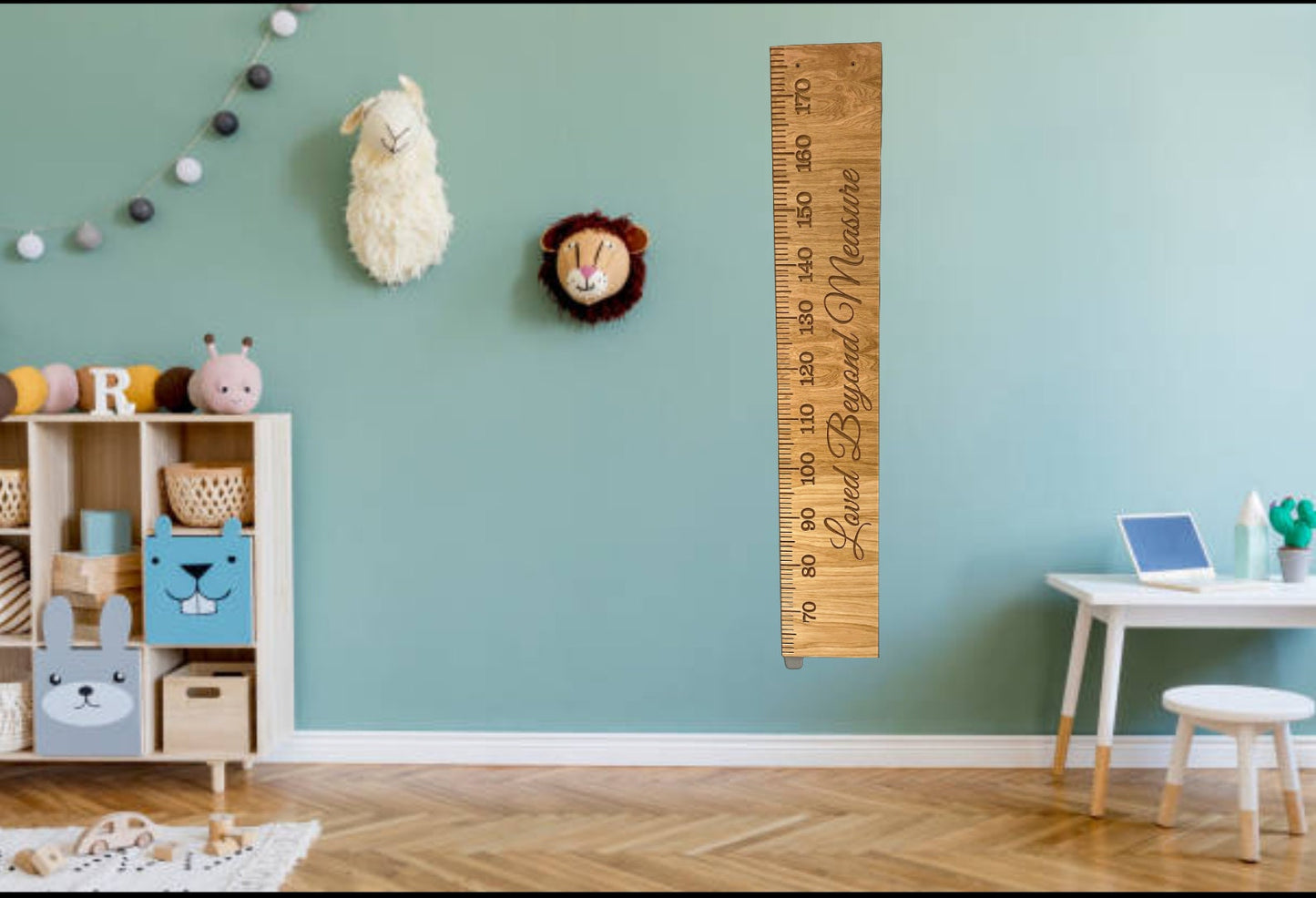 Loved beyond measure oak faced height chart, MDF Children's Height Chart, growth chart, ruler height chart, wooden height chart, keepsake