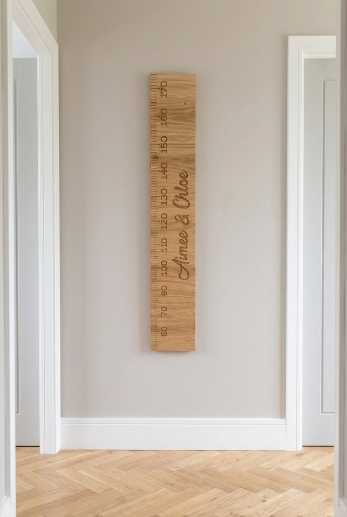 Oak Faced Height Chart