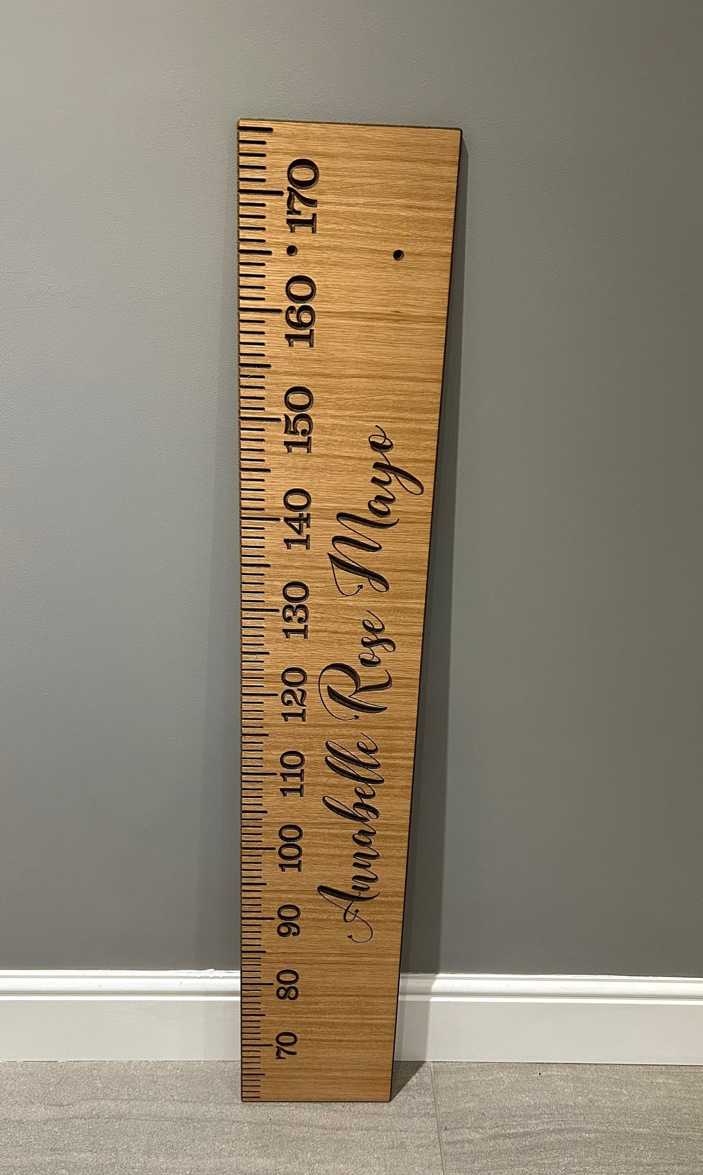Oak faced height chart, MDF Children's Height Chart, growth chart, ruler height chart, wooden height chart, keepsake chart