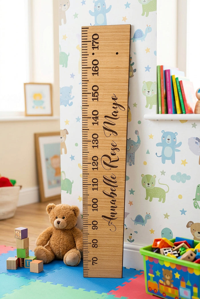 Oak Faced Height Chart