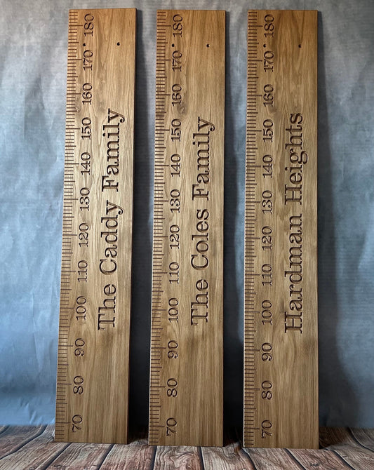 Oak Faced Height Chart