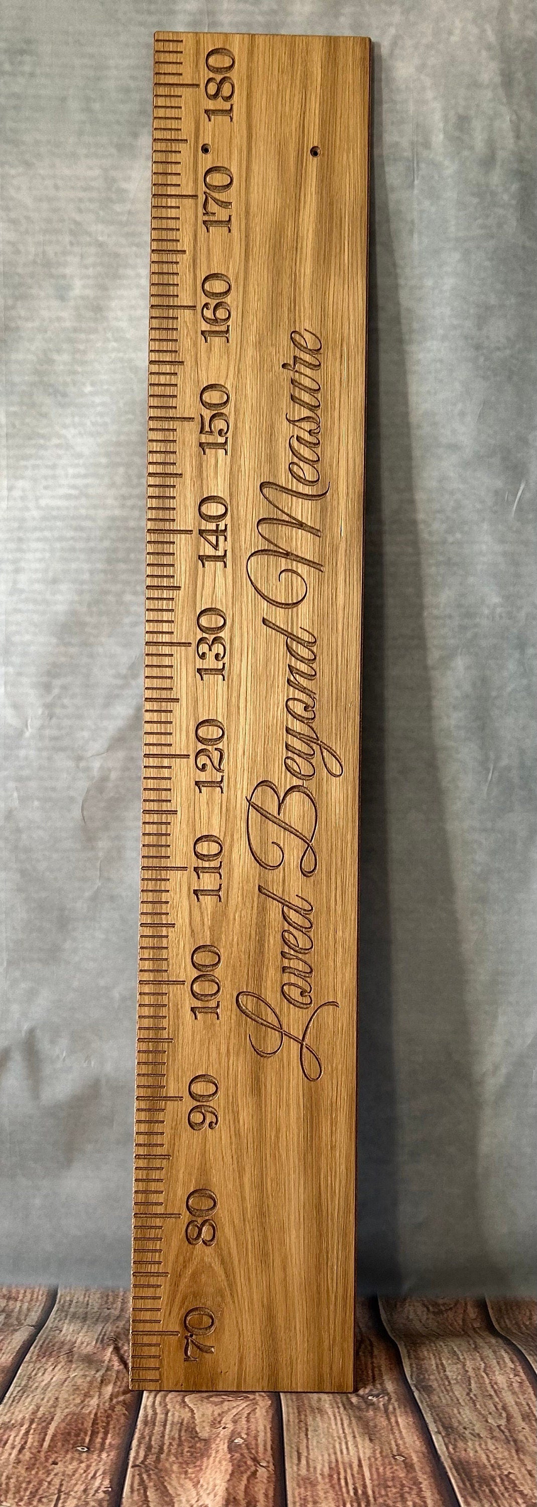 Loved beyond measure oak faced height chart, MDF Children's Height Chart, growth chart, ruler height chart, wooden height chart, keepsake