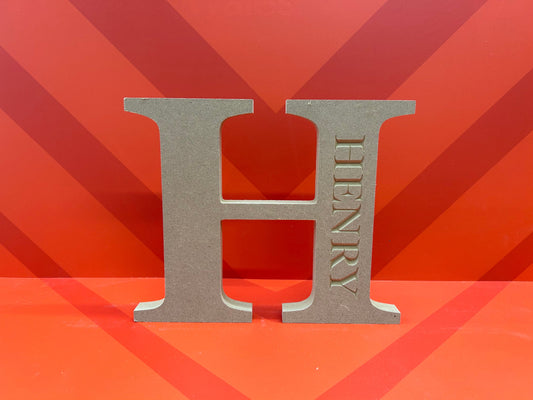 Engraved Personalised Wooden Letters - Blank MDF Letters - 200mm MDF Letter A-Z - Free standing MDF Letter